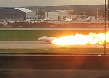 Rusya’daki uçak böyle yanmış