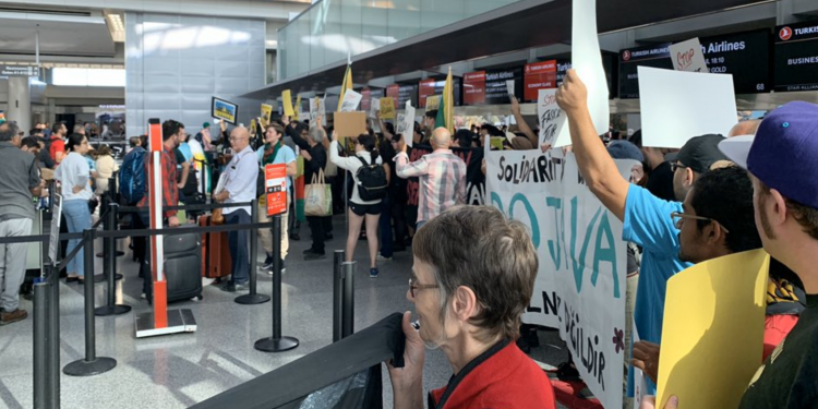 Barış Pınarı Harekâtı için ABD’de THY kontuarını bastılar