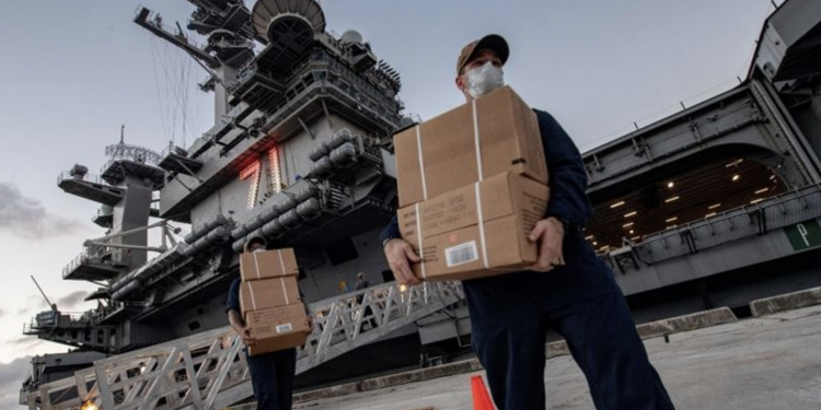 ABD uçak gemisindeki COVID-19 vakası 655 oldu