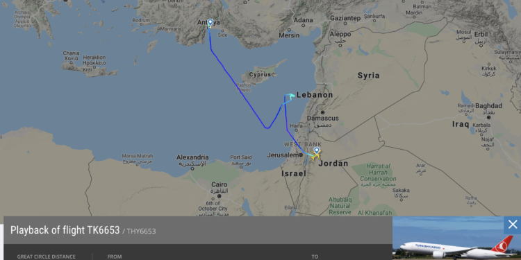 THY uçağına İsrail tarafından engelleme