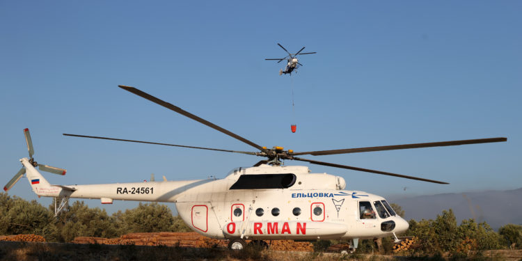 Kazdağları’ndaki yangına 17 helikopter müdahale ediyor