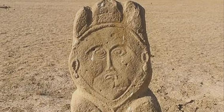 Kazakistan’da eski Türk dönemine ait taş heykel bulundu