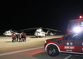 Ukrayna’dan gelen helikopterler gece görevine hazır