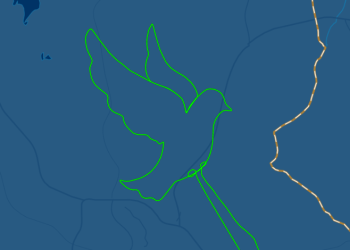 Alman pilot “barış güvercini” çizdi