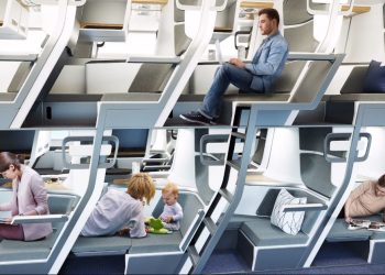 Uçaklara iki katlı koltuk