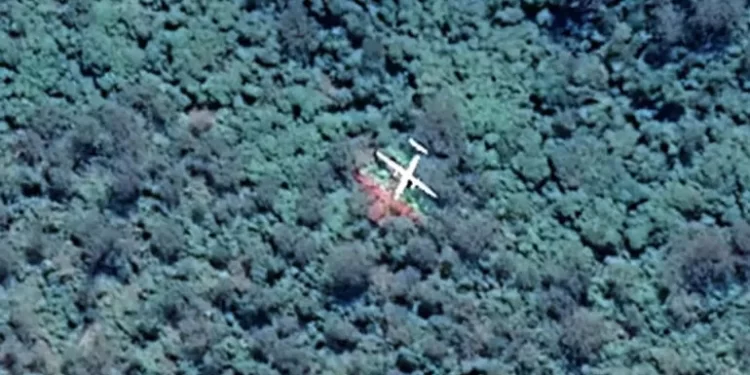 Yağmur ormanlarında rotasında olmayan uçak gözlemlendi