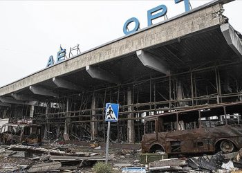 Ukrayna’daki havalimanı “askeri araç mezarlığına” döndü