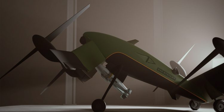 Kuyruk üzerine oturan İHA