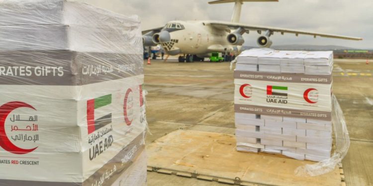 BAE, depremzedelere 240 uçakla 7 bin 726 ton yardım taşıdı