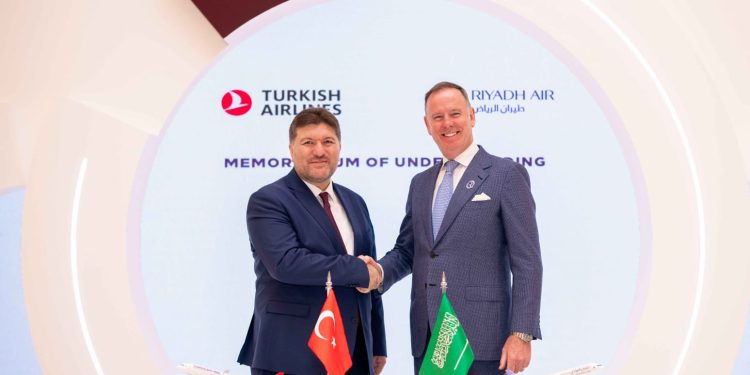 THY ve Riyadh Air, 2024’te ortak uçuş ağına başlıyor