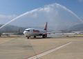 Gazipaşa-Alanya, Corendon’un ilk Brüksel uçusunu karşıladı