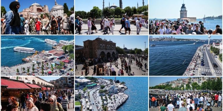 İstanbul’un turistik noktalarında bayram yoğunluğu