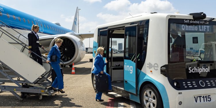 Uçuş ekipleri elektrikli sürücüsüz otobüslerle taşınacak