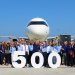 Airbus ABD’de ürettiği 500’üncü uçağı teslim etti