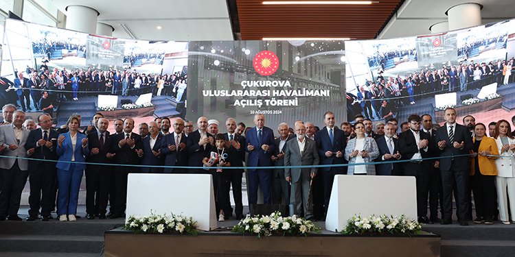 Cumhurbaşkanı Erdoğan, Çukurova Havalimanı’nı hizmete açtı