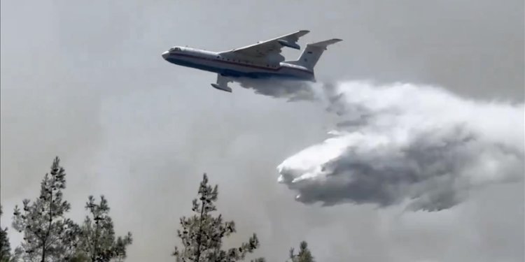 Rusya’dan kiralanan uçak İzmir yangınında aktif rolde