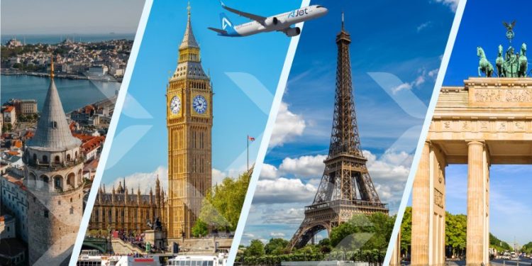 AJet’ten Avrupa’ya 9 dolardan başlayan biletler